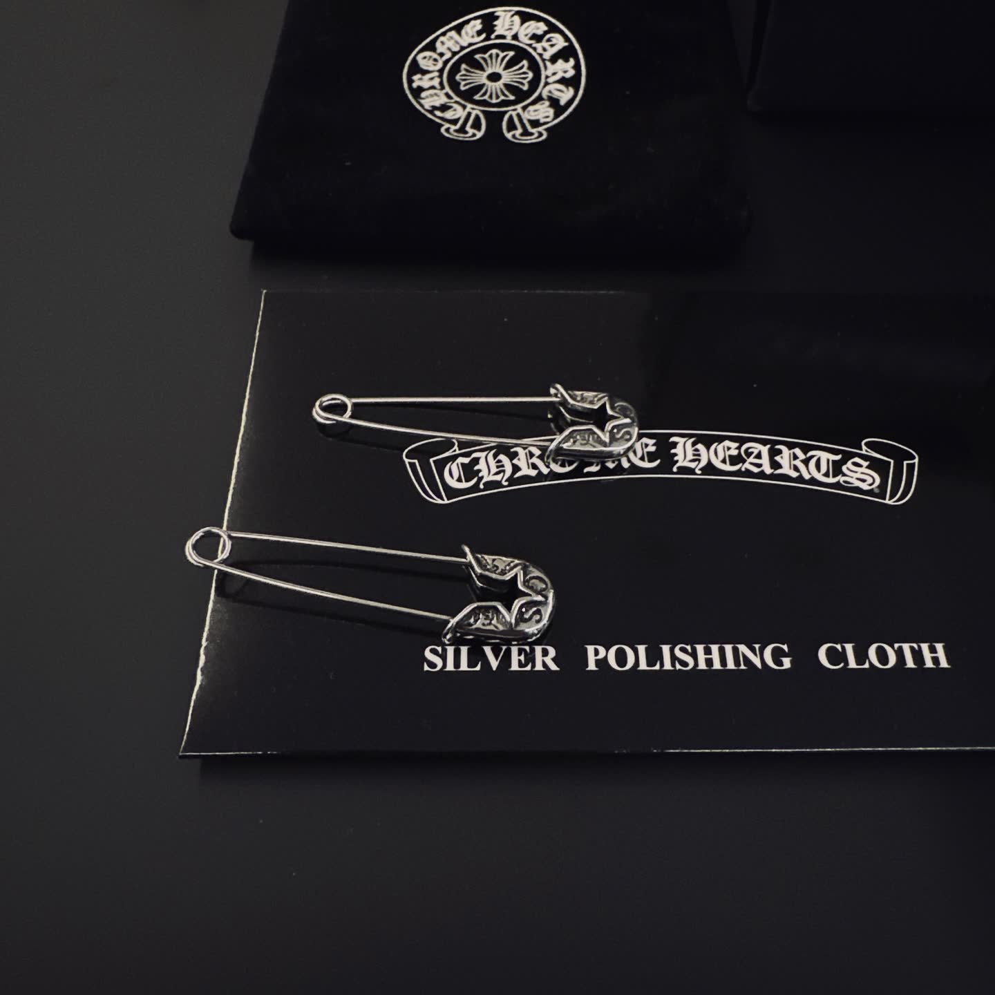 Chrome Hearts Silver Safety Pins